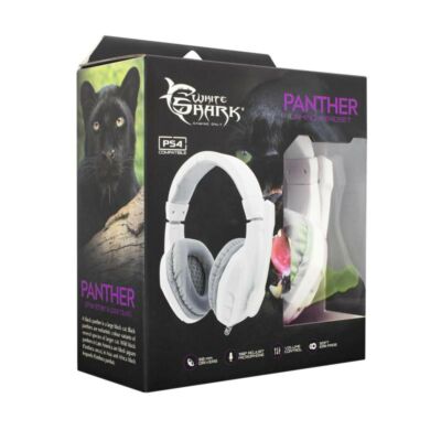 White Shark GHS-1641W Panther Gaming fejhallgató, fehér